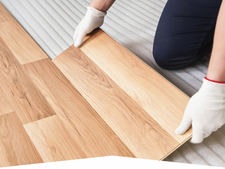 Fußbodenverlegearbeiteten